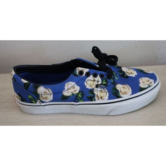 VANS Men's 9 Women's 10.5 Blue Era Romantic Floral Low Top Skate Shoes SIB - Picture 6 of 6